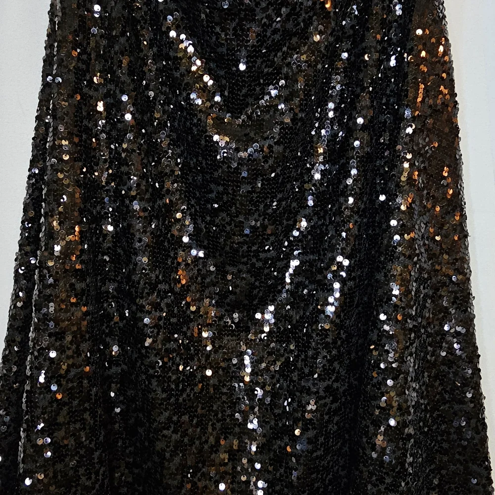 Avenue Sparkling Black A-Line Skirt - Picture 4 of 5
